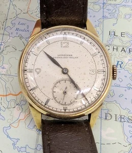 Longines for Eberhard Milan 18k Yellow Gold Mechanical Calatrava Watch - Running - Picture 1 of 17