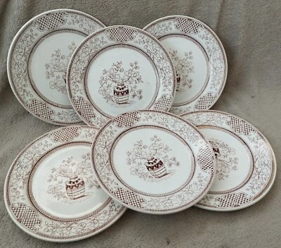 6 Assiettes A Dessert Société Céramique MAESTRICHT Modèle Japon - Photo 1/4