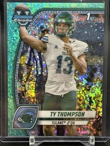Ty Thompson 2024 Bowman Chrome Univ #179 Aqua Mini Diamond 1st Bowman /275 - Picture 1 of 10