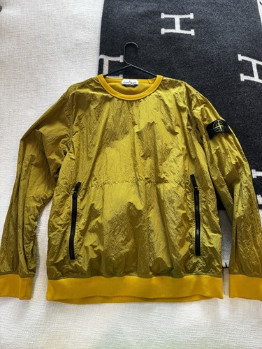 Tuta da pista STONE ISLAND in metallo nylon oro XL OTTIME CONDIZIONI