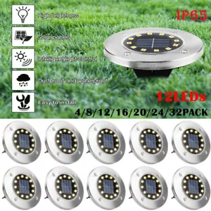 8/12LED Solarleuchte Bodenstrahler Außen IP65 Gartenleuchten Garten Solarlampen - Bild 1 von 40