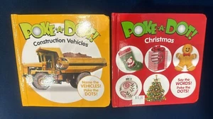 Melissa & Doug Poke-a-Dot Construction & Christmas Books | Kids Fun - Picture 1 of 10