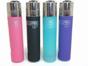 Clipper Refillable Lighters Classic Soft Touch Reusable Lighters Various Packs - Picture 1 of 9