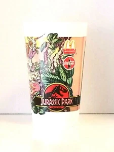 Vintage 1998 McDonalds Coca Cola Jurassic Park Plastic Cup Glass Brachiosaur - Picture 1 of 8