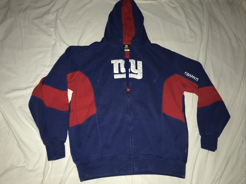 VETEMENTS Felpa con cappuccio e zip intera NEW YORK GIANTS NFL in pile taglia media