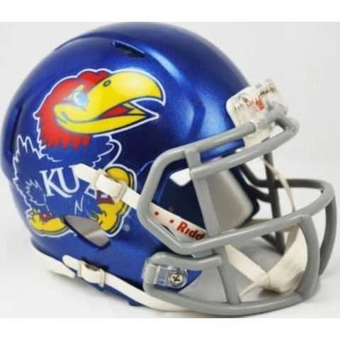 KANSAS JAYHAWKS NCAA Riddell SPEED Authentic MINI Football Helmet Cover