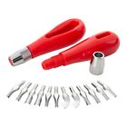 2X(Linoleum Cutter Set, 2 Sets Craft with 6 Assorted Blades for 
