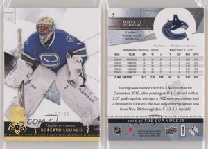 2010-11 Upper Deck The Cup Gold Spectrum /25 Roberto Luongo #5 HOF