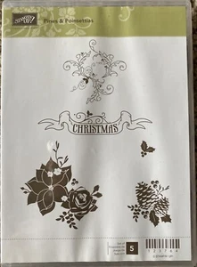 Stampin' Up Pines and Poinsettias Clear Stamp - Picture 1 of 2