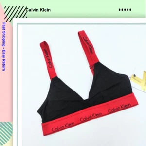 Modern Cotton Unlined Convertible Red Metallic Bralette - Picture 1 of 3