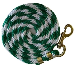 Cuerda de plomo de nailon para caballo 80 pulgadas latón a presión kelley y bastón de caramelo blanco - Imagen 1 de 1