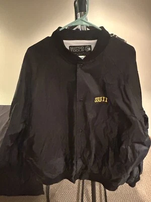 Vintage Matco Tools Men’s Black Bomber Jacket Size X-Large Good As Gold II - Image 1 of 4
