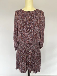 Saba Dress 8 Floral Print Long Sleeves Mini - Picture 1 of 18
