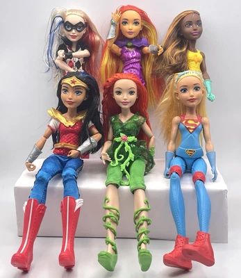DC Super Hero Girls Muñecas 12 pulgadas Lote de 6 Muñecas Supergirl Bee Wonder Girl etc. Foto 1 de 4