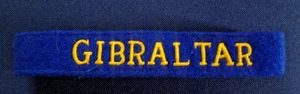 RECREADORES ALEMANES O BRAZALETE RELLENO ESPACIAL TÍTULO "GIBRALTAR" - Imagen 1 de 2