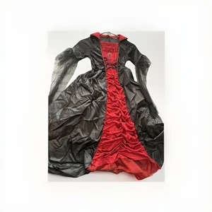 Victorian Vampiress Girls Halloween Fancy hoop Dress Vampire Costume Medium 7-10 - Picture 1 of 17