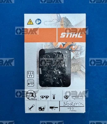 STIHL 36RMX72  Rapid Micro Ripping Chain 3/8 .063 72DL - 20inch or 50cm  Bars - image 1 of 4