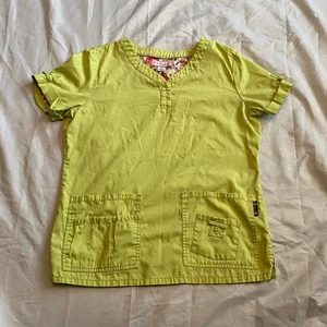 Koi by Kathie Peterson Green Womens Scrub Top - Picture 1 of 3