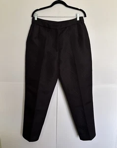 Zara Women Jacquard Ankle Pant 2 Pockets Black Size L NWOT - Picture 1 of 14