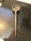 Vintage Style 17" Long CARVED WOOD WOODEN SPOON Hangable Primitive Look Kitchen