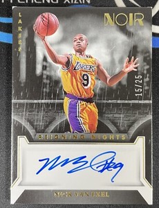 2022-23 Panini Noir Reigning Night Nick Van Exel Auto Holo 15/25 Lakers