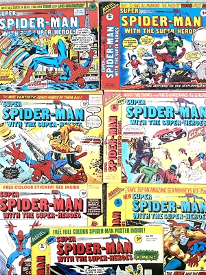 SPIDER-MAN WEEKLY. NUMBER'S 158 159 161 163 172 187 192 (7 LOW-MID GRADE LOT) - Image 1 of 4