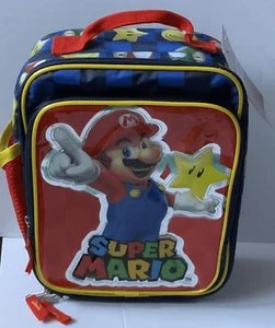Super Mario Kids Insulated Reusable Lunch Bag w/Mesh Water Bottle Pocket - Picture 1 of 5