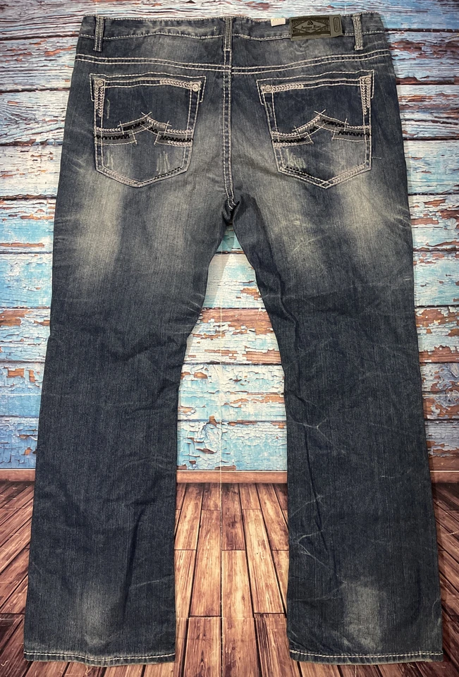 Vaqueros remaches antiguos para hombre talla 42 rectos 32 entrepierna ¡NUEVOS CON ETIQUETAS!! Foto 1 de 4