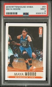2016 Rittenhouse WNBA PSA 9 Maya Moore Minnesota Lynx UCONN Huskies - Picture 1 of 2