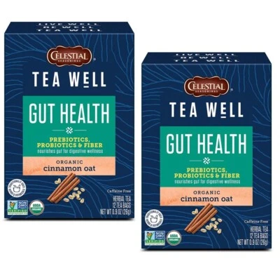 Celestial Seasonings Well Herbal Tea 12 BUENA SALUD Canela Orgánica Avena SEP 2025 Foto 1 de 4