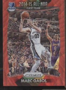 2015-15 Panini Prizm Marc Gasol RUBY WAVE /350 #379 All-NBA Grizzlies - Picture 1 of 2