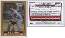 2012 Bowman Draft Chrome Draft Picks Gold Refractors /50 RJ Alvarez #BDPP46