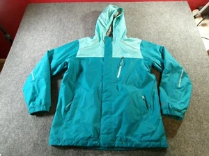 LL Bean Jacket Kids XL 18 Blue Trail Model Rain Jacket Lightweight Lined Hooded - Picture 1 of 15