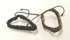 Wholesale Lot Of 12 Leather Twist Braided Adjustable Leather Bracelets