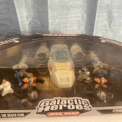 星球大战 复古 孩之宝 银河英雄 ASSAULT DEATH STAR X-Wing 100% 完整 — 第 1/4 张图片