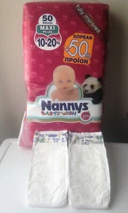 Vintage Nannys Baby's Wish 2 x Maxi Plus diapers 10-20 kg (22-44 lbs) - Picture 1 of 4