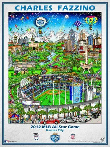 MLB All-Star Game KANSAS CITY 2012 Official 18x24 Event POSTER by Fazzino Cover