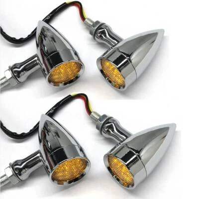 4x Para Yamaha Virago 250 535 700 750 920 Motocicleta LED Señales de giro Luz Ámbar Foto 1 de 4
