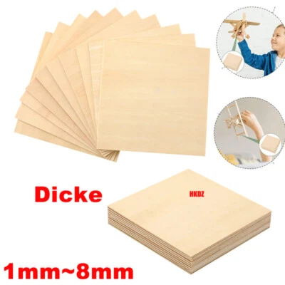 Mini Holzplatte Modell Balsaholz DIY Künstlerbedarf Balsa Haus Schiff Flugzeuge - Bild 1 von 4