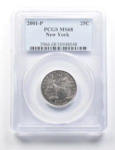 2001-P Washington State Quarter New York MS68 PCGS *9403 - Picture 1 of 3