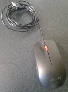 Lenovo MOJUUO USB Wired Mouse – 1600 DPI – Orange Scroll Wheel - Picture 1 of 2