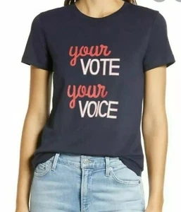 1901 Your Vote Your Voice Navy Blue Red White American T-Shirt M Medium - Picture 1 of 7