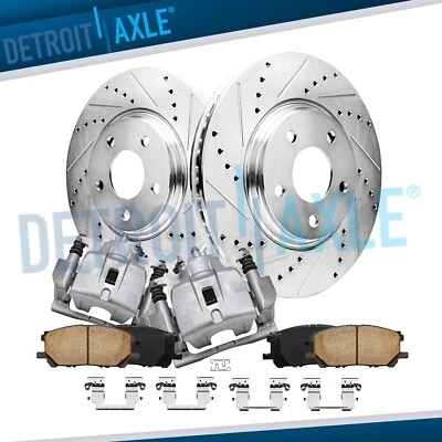 Pinza de pastillas de freno de rotor perforado delantero con soporte para Lexus RX330 RX350 Highlander Foto 1 de 4