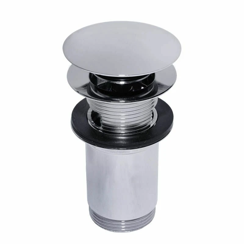 Design Ablaufgarnitur Push Open Ablauf Ventil PushUp rund Waschtisch chrom 5/4'' - Bild 1 von 1