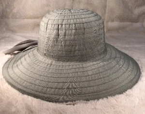 NWT PANTROPIC BLUE BELL RIBBON ROLL UP Women’s Sunshade Sun Hat Green One Size - Picture 1 of 8