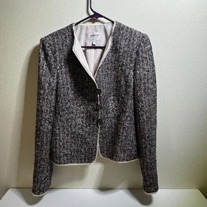 Armani Collezioni Tweed Blazer – Elegant, Tailored, Textured – Size Small - Picture 1 of 6