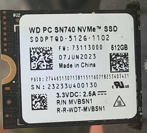 WD M.2 2230 Ssd Nvme 512gb - Picture 1 of 1