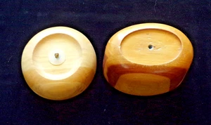 2 PEQUEÑOS MOLDES DE CESTA DE MADERA ESTILO NANTUCKET FORMA OVALADA Y REDONDA - Imagen 1 de 16