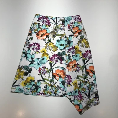 The Limited LTD Skirt Womens 4 Multicolor Graphic Floral Print A-Line Asymmetric - Image 1 of 4