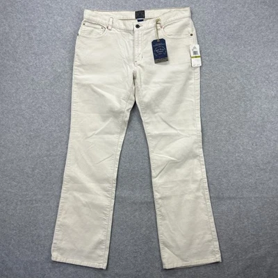 Polo Jeans Company Corduroy Pants Womens 14 34x32 Cream Cords Wide Leg RL67 NEW - Image 1 of 4